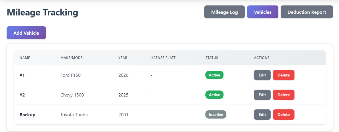 Support multiple vehicles