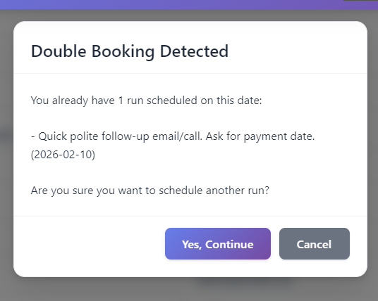 Smart scheduling features