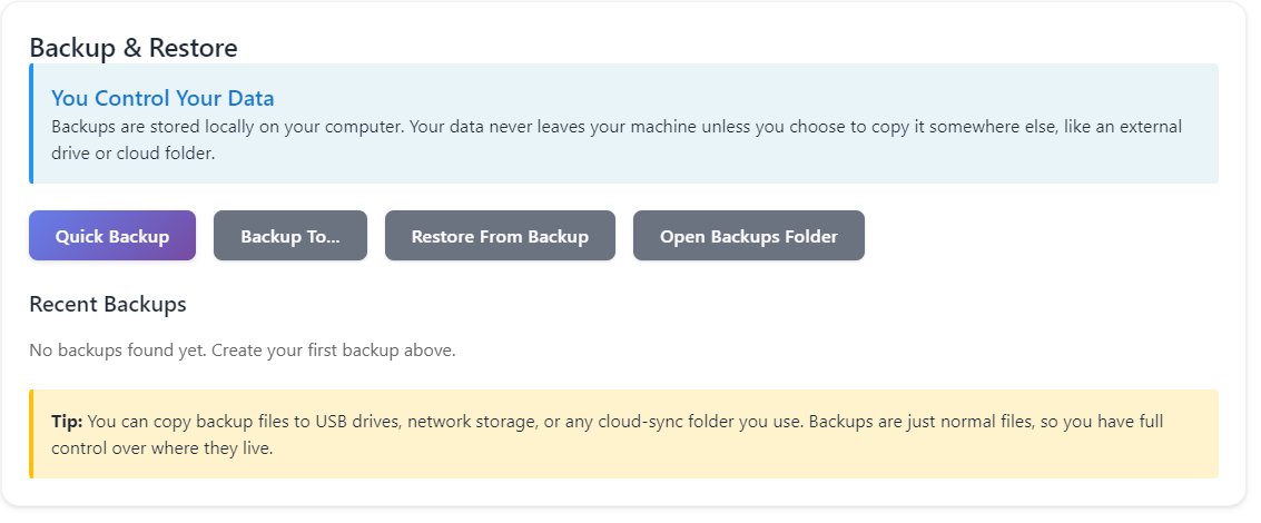Your data, your control